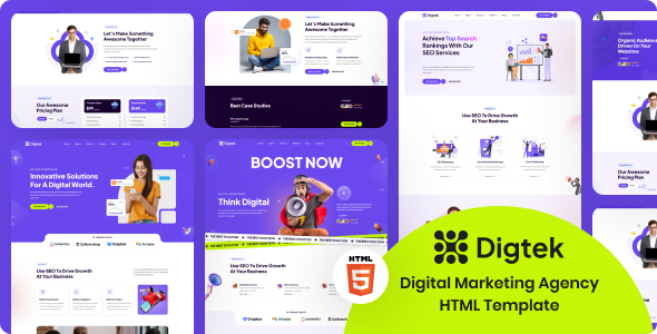 قالب HTML شرکت بازاریابی و دیجیتال مارکتینگ Digtek