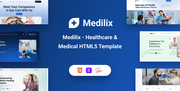 دانلود قالب بوت استرپ پزشکی Medilix