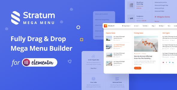 دانلود افزونه وردپرس Stratum Mega Menu for Elementor