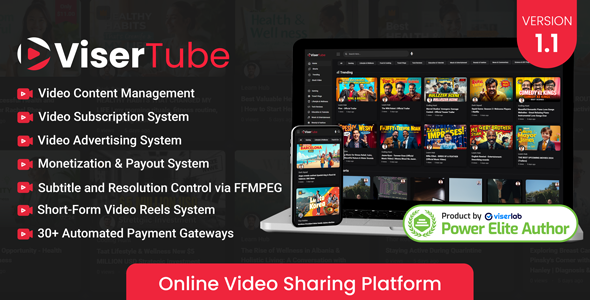 دانلود اسکریپت اشتراک گذاری ویدیو ViserTube