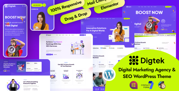 قالب شرکت بازاریابی و خدمات سئو Digtek