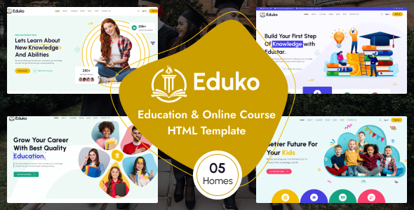قالب سایت فروش دوره و آزمون Eduko