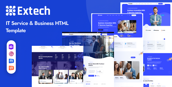 دانلود قالب سایت فناوری اطلاعات Extech