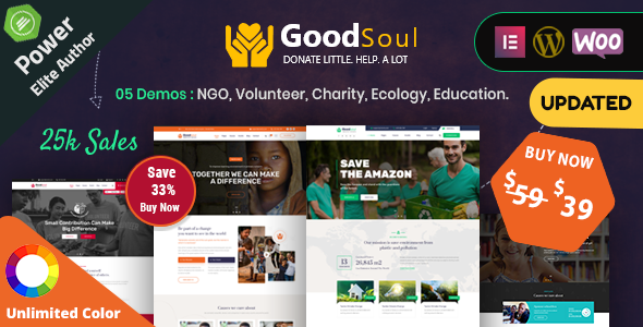 قالب موسسه خیریه وردپرس GoodSoul