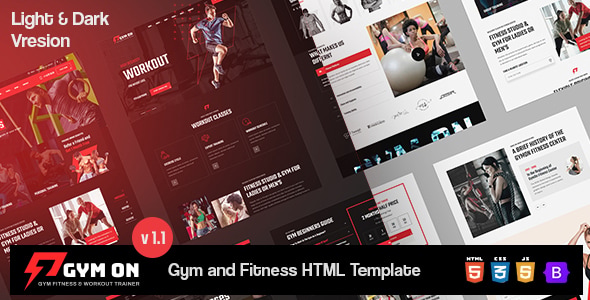 قالب سایت Gym و باشگاه ورزشی GymOn