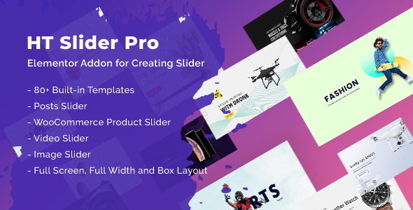 دانلود افزونه وردپرس HT Slider Pro For Elementor