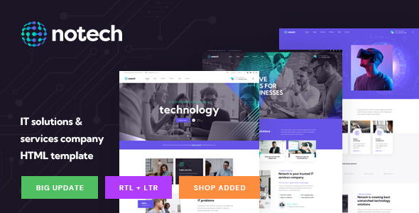 قالب تکنولوژی و فناوری اطلاعات راست چین Notech