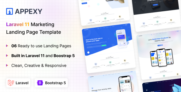 دانلود قالب لندینگ پیج لاراول Appexy