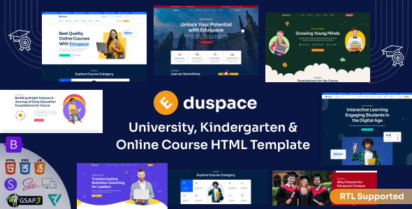 دانلود قالب HTML سایت آموزشی Eduspace