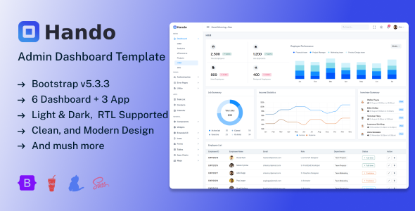 Hando Bootstrap 5 Admin Dashboard Template