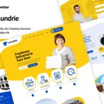 Laundrie Laundry Dry Cleaning Services Elementor Template Kit