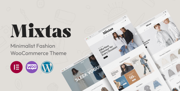 قالب فروشگاهی مینیمال ووکامرس Mixtas