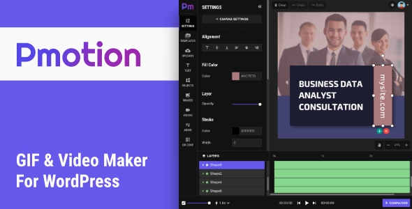 افزونه ساخت GIF و ویدیو وردپرس Pmotion