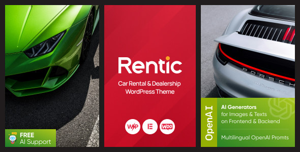 قالب نمایندگی و کرایه خودرو وردپرس Rentic