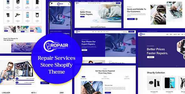 قالب خدمات تعمیرات موبایل و کامپیوتر Ropair