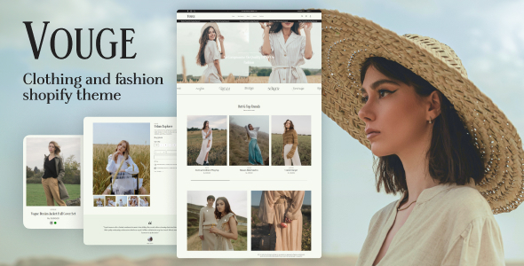 قالب فروشگاه لباس و پوشاک شاپیفای Vouge