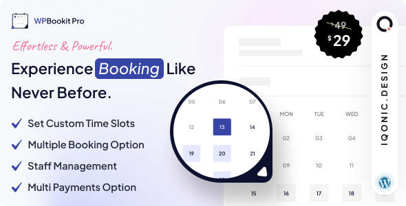 دانلود افزونه سیستم رزرو وردپرس WPBookit Pro