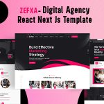 دانلود قالب React Next Js شرکتی Zefxa