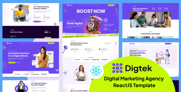 دانلود قالب ری اکت Digtek