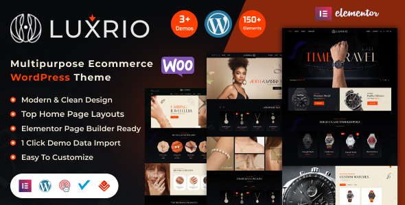 قالب فروشگاه طلا فروشی و جواهرات وردپرس Luxrio