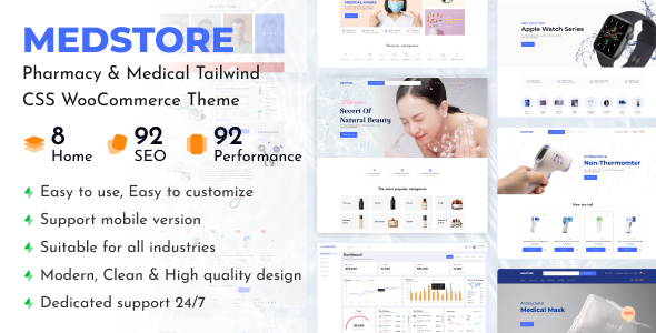 قالب فروشگاهی داروخانه و کالای پزشکی Medstore