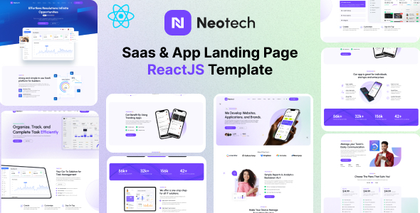 دانلود قالب ری اکت Saas و لندینگ Niotech