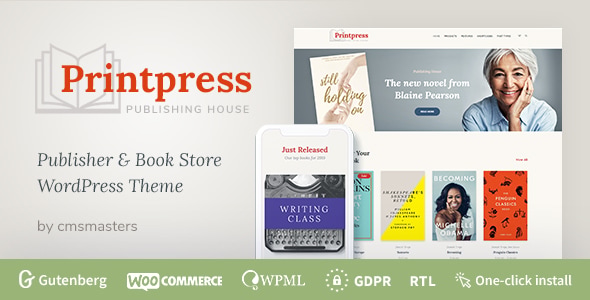 قالب انتشارات کتاب وردپرس Printpress