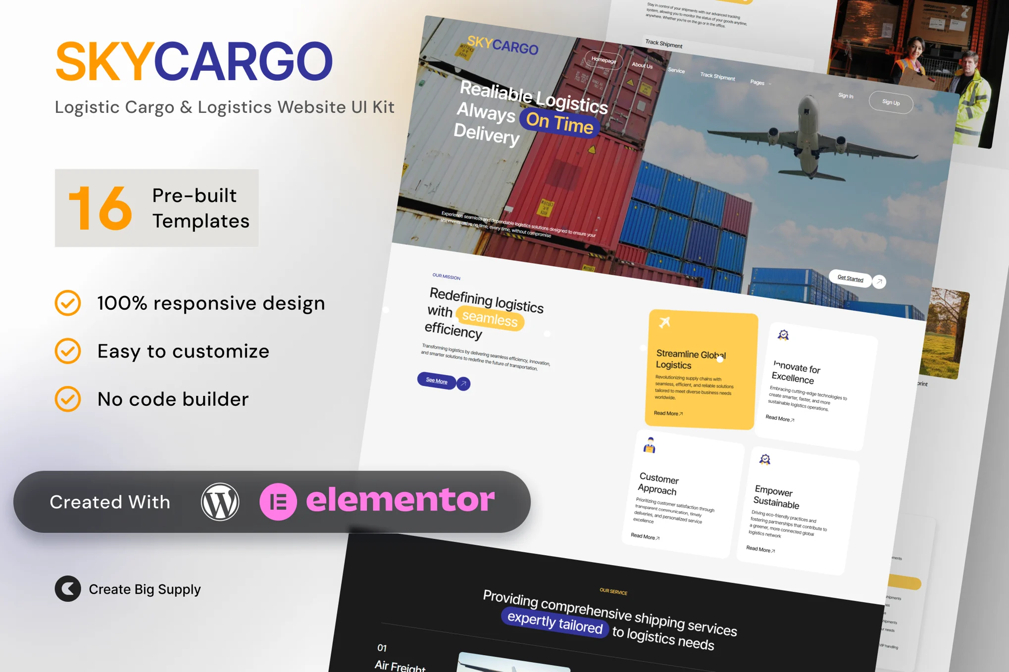 دانلود قالب المنتور وردپرس Skycargo