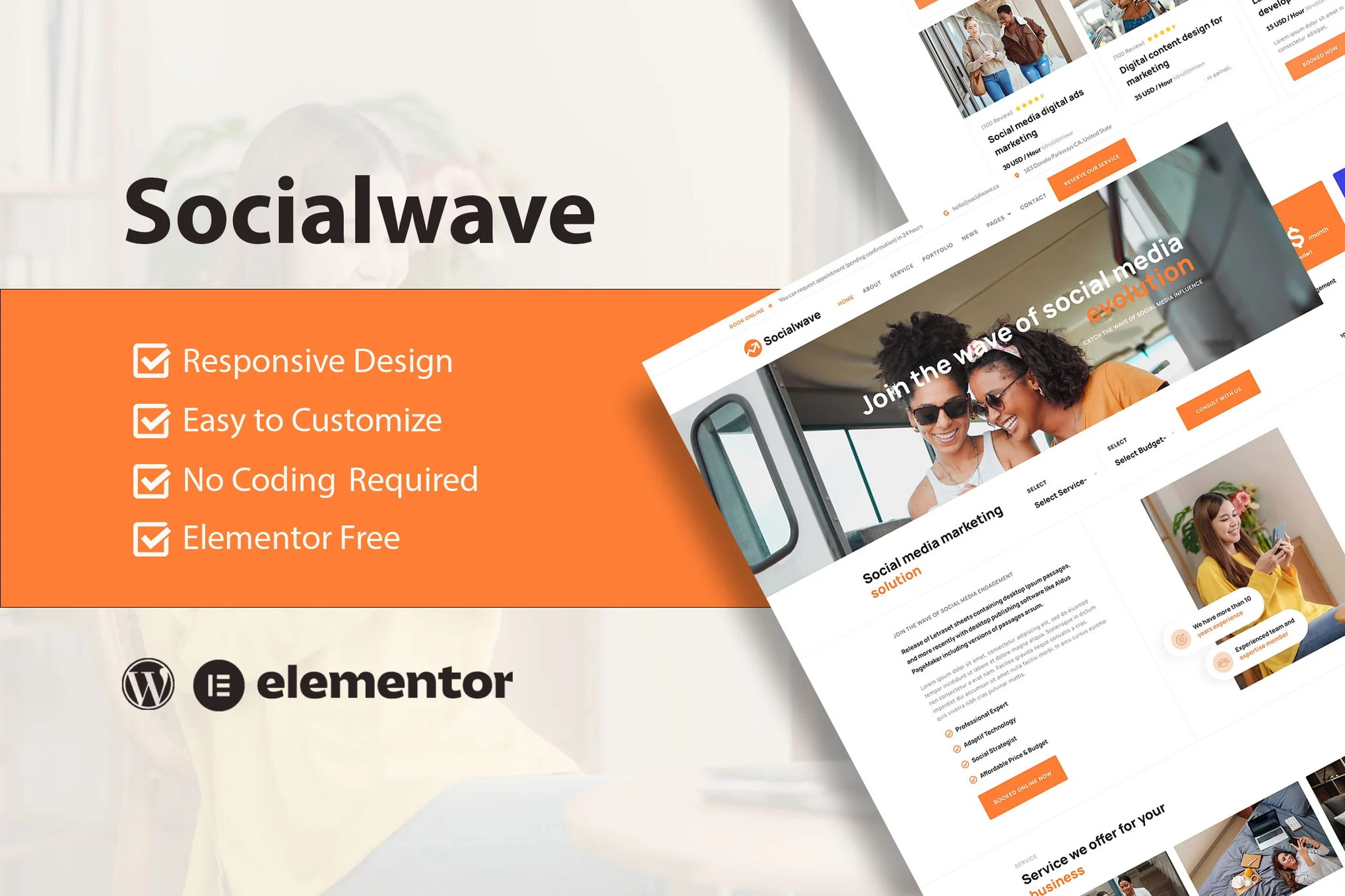 دانلود قالب المنتور وردپرس SocialWave