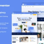 قالب خدمات خشکشویی المنتور وردپرس Spinzy