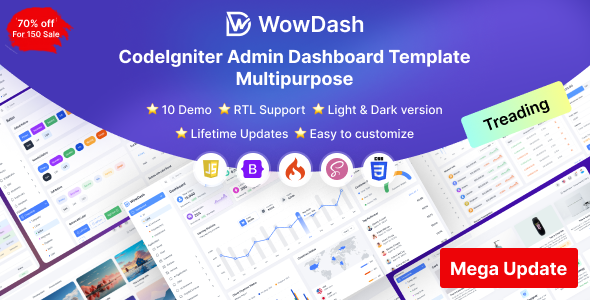 دانلود قالب مدیریتی CodeIgniter چند منظوره WowDash