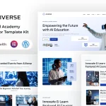 قالب مدارس و آکادمی‌های هوش مصنوعی وردپرس AIVerse