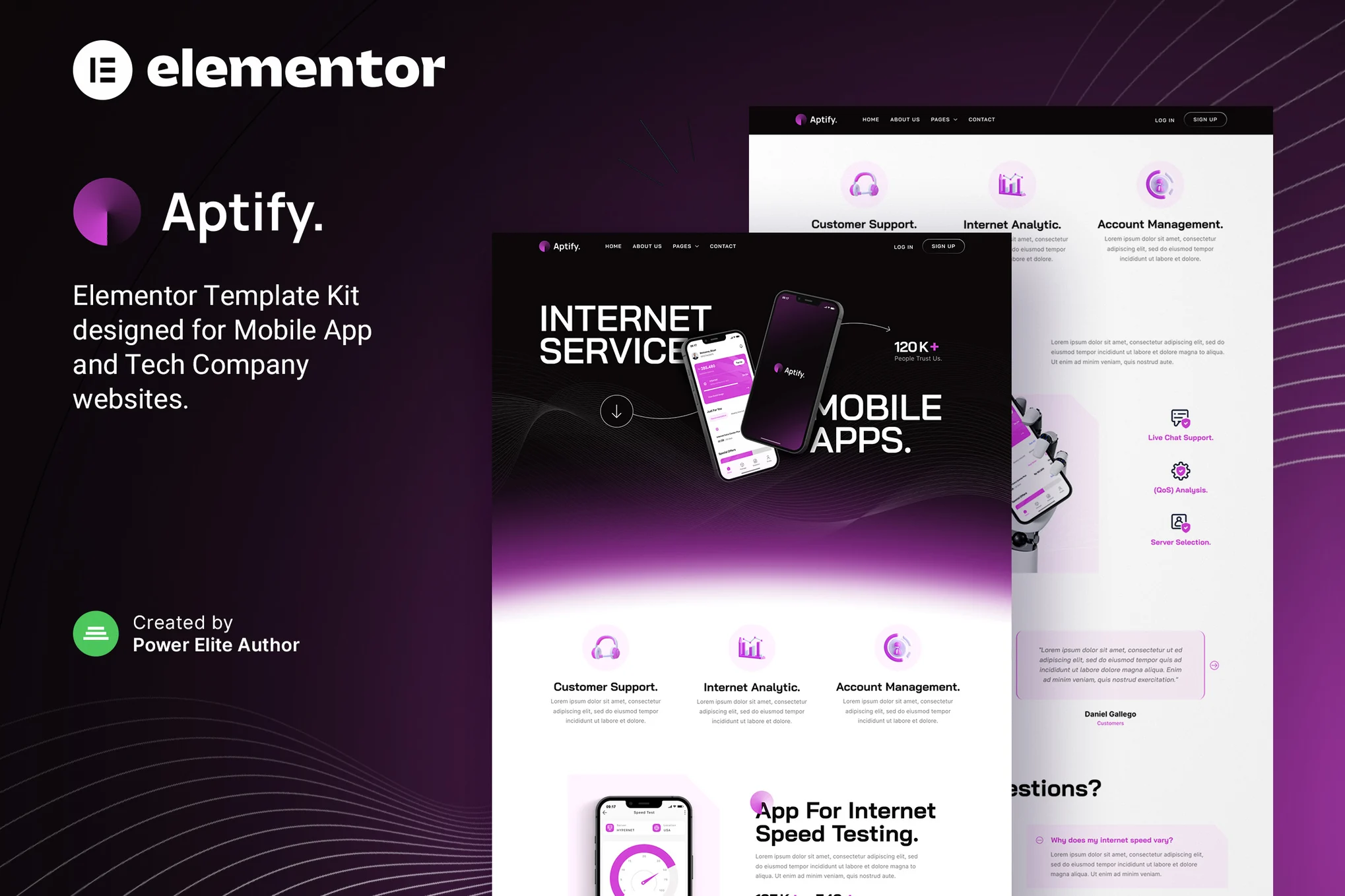 قالب معرفی اپلیکیشن موبایل وردپرس Aptify