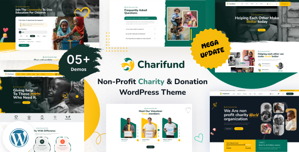 قالب وردپرس خیریه‌ و سازمان‌های غیرانتفاعی Charifund