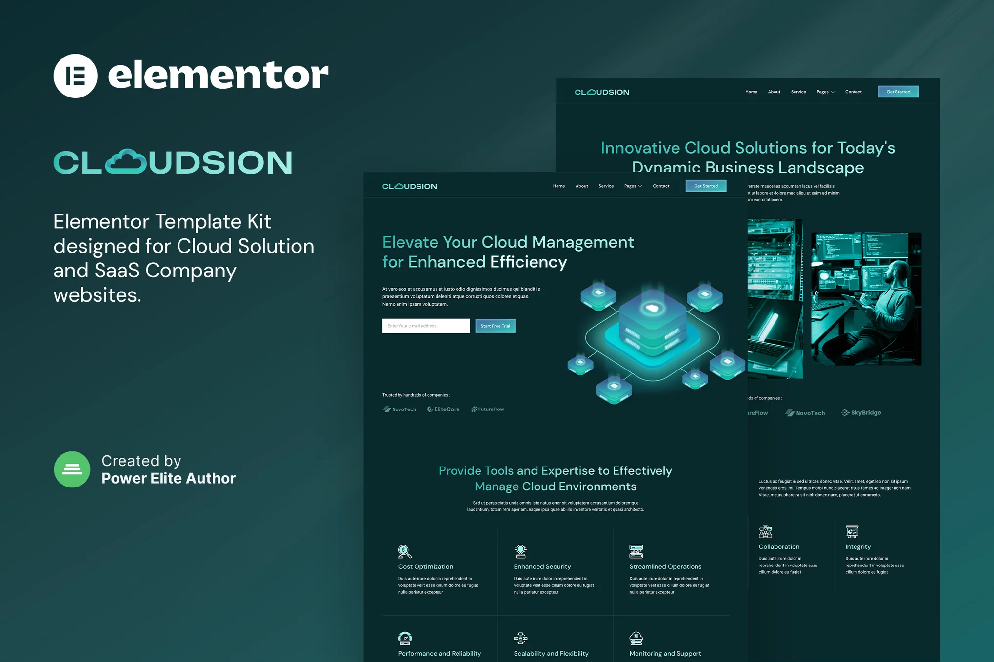 قالب وردپرس خدمات ابری Cloudsion