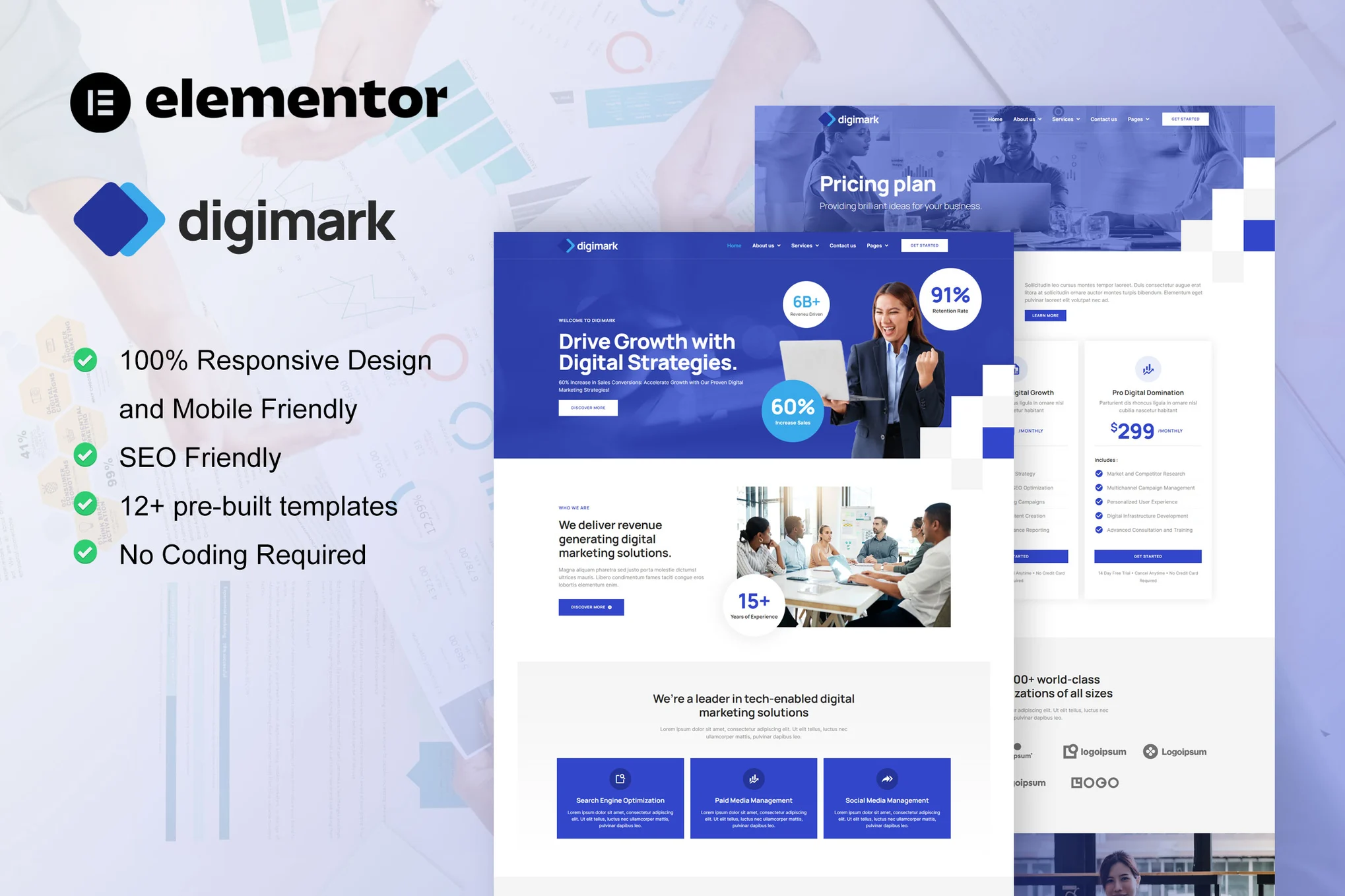 دانلود قالب دیجیتال مارکتینگ وردپرس Digimark