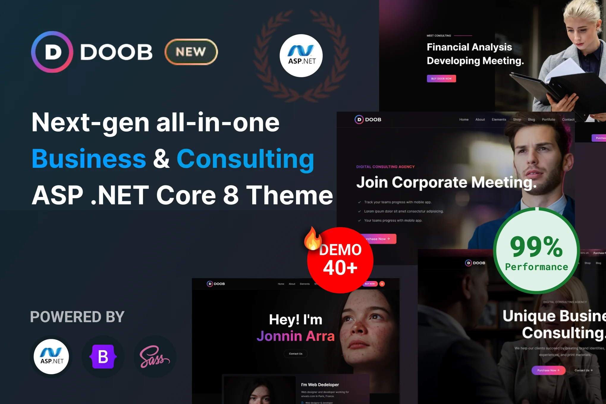 دانلود قالب ASP.NET شرکتی Doob
