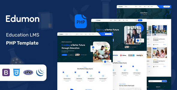 دانلود قالب PHP فروش دوره Edumon
