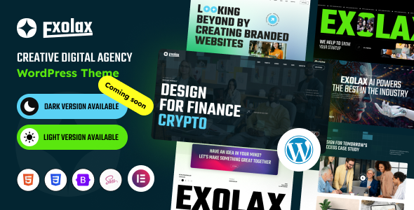 قالب شرکتی و استارت آپ خلاقانه وردپرس Exolax