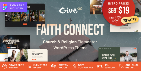دانلود قالب وردپرس Faith Connect