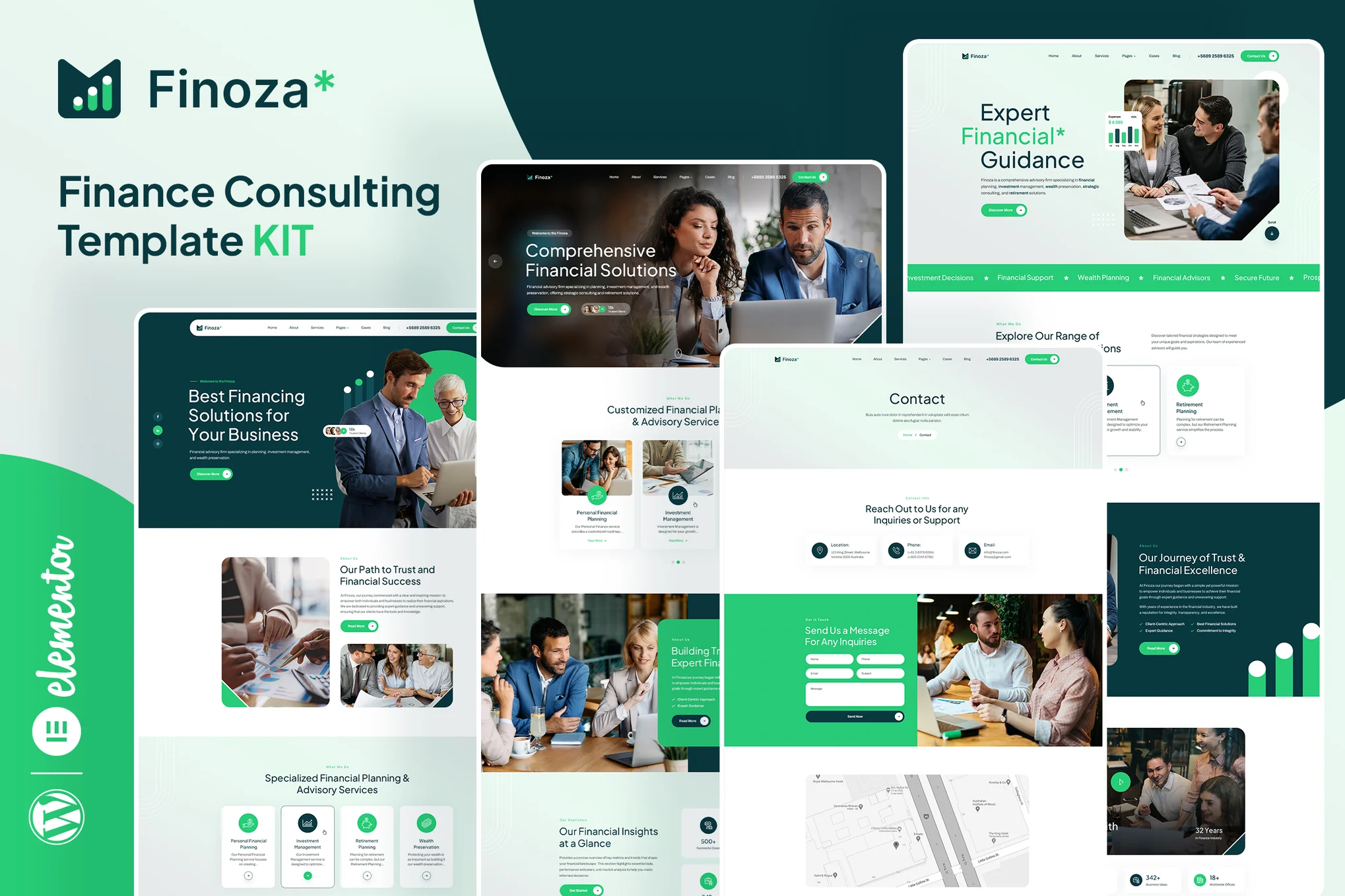 دانلود قالب شرکت خدمات مالی وردپرس Finoza