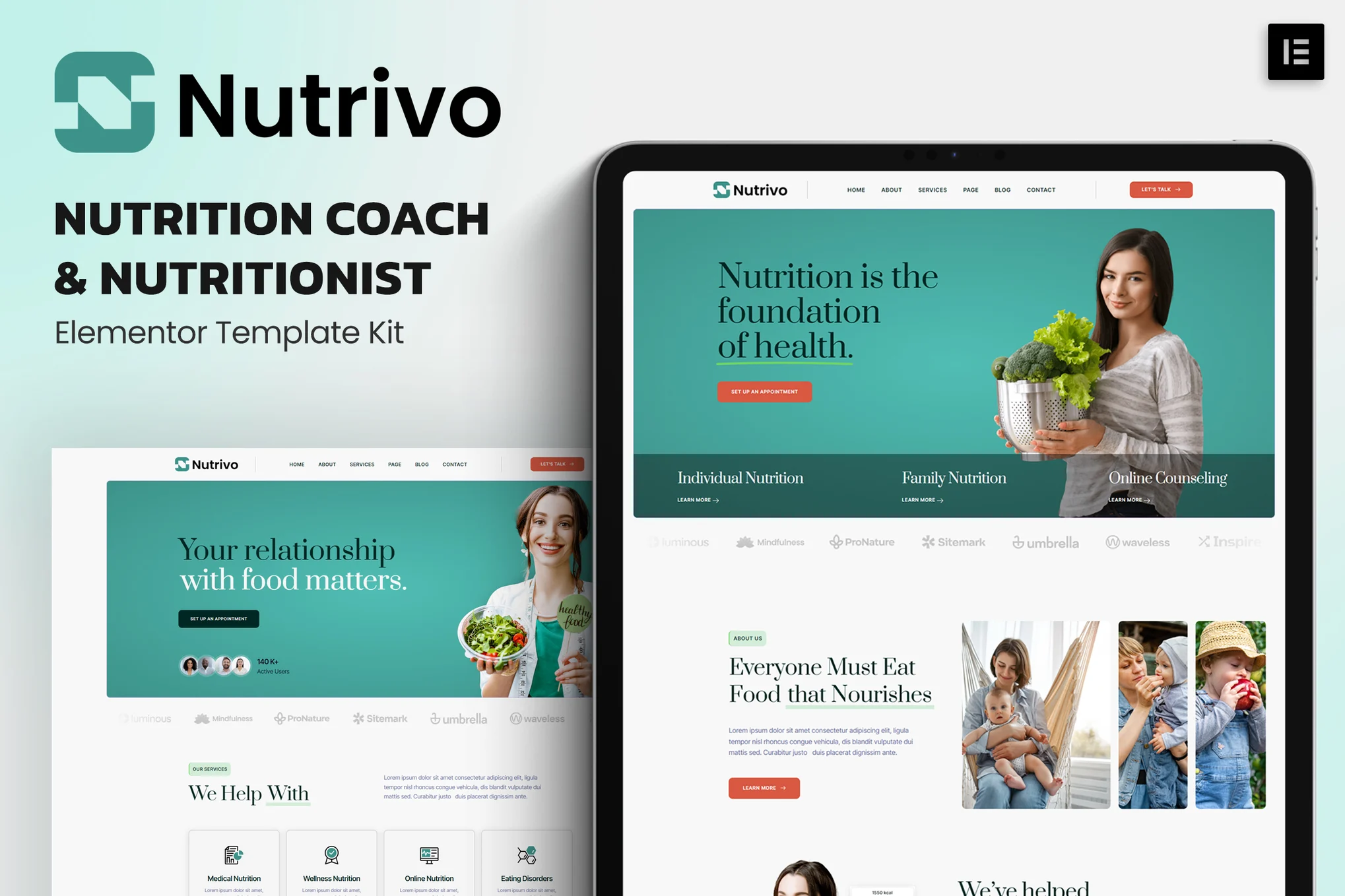 دانلود قالب المنتور وردپرس Nutrivo