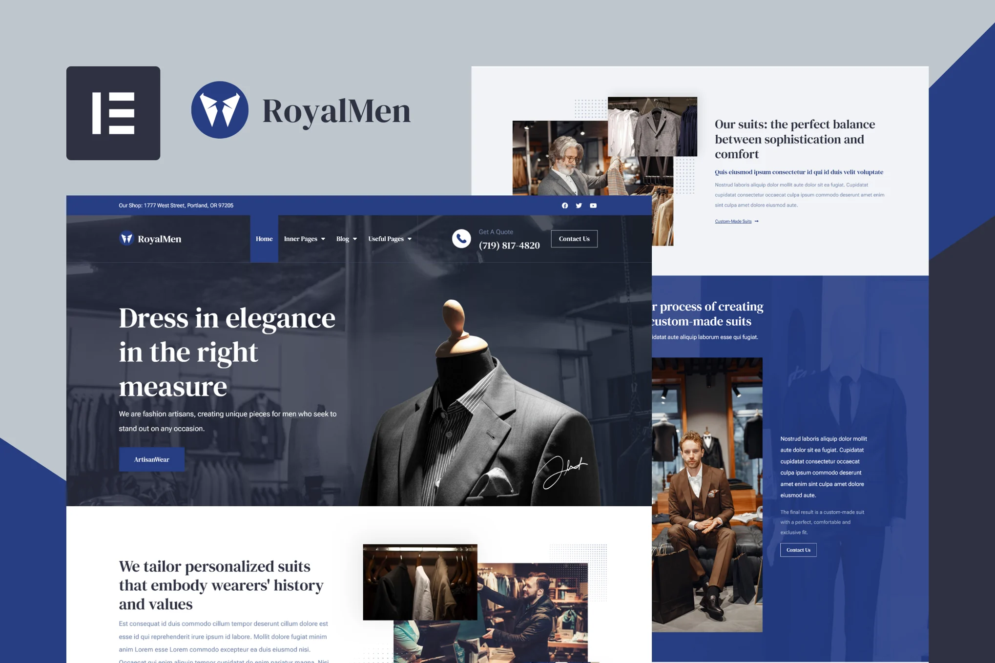 دانلود قالب خیاطی وردپرس RoyalMen