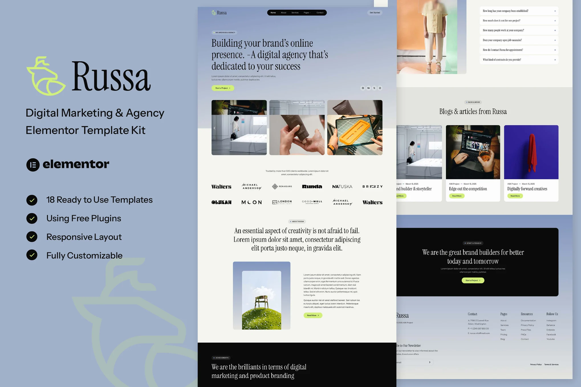 دانلود قالب وردپرس دیجیتال مارکتینگ Russa