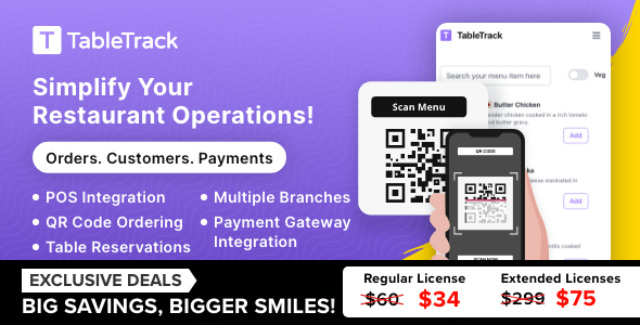 دانلود اسکریپت مدیریت رستوران TableTrack