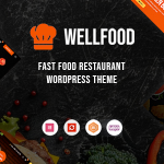 قالب رستوران و فست فود وردپرس Wellfood