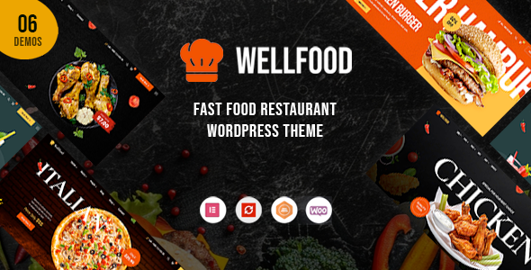 قالب رستوران و فست فود وردپرس Wellfood