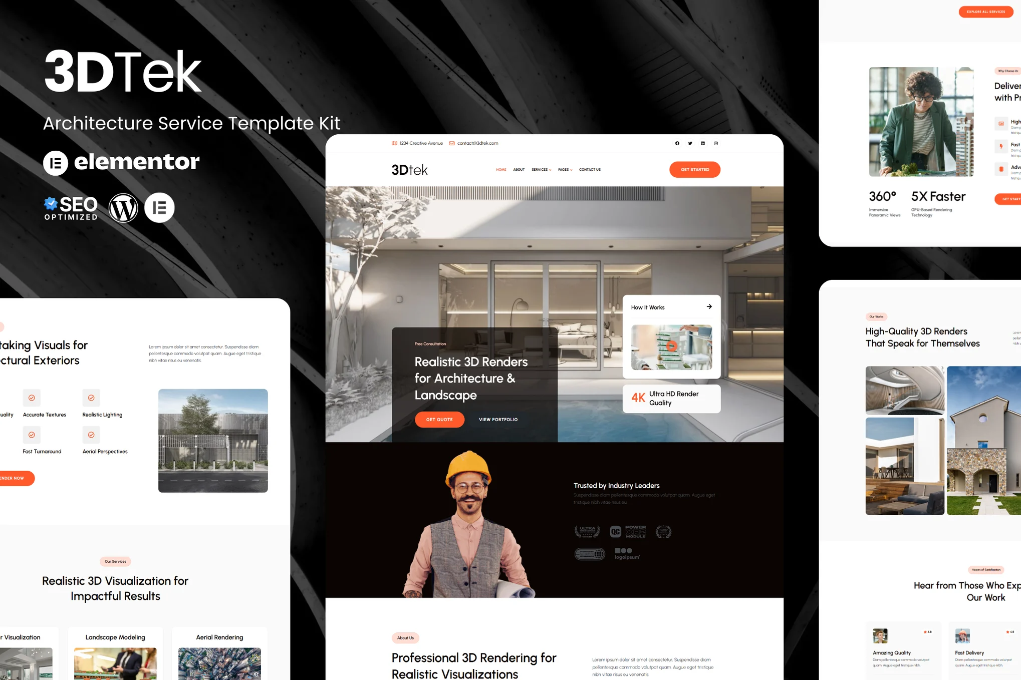 دانلود قالب خدمات رندرینگ سه‌بعدی وردپرس 3DTek