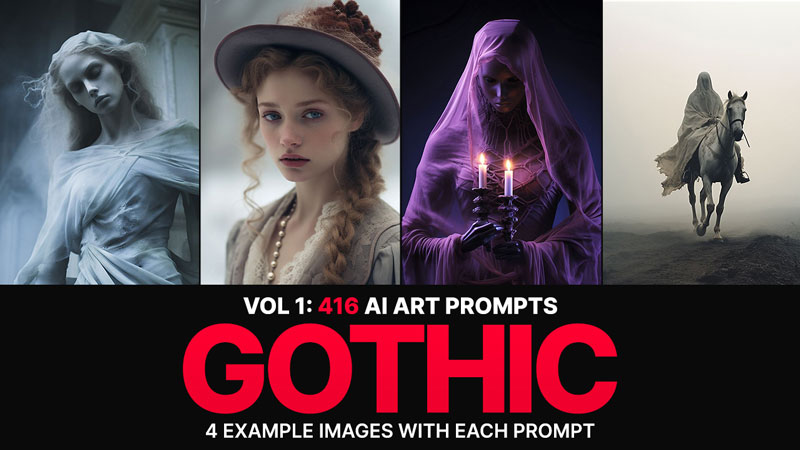دانلود 416 پرامپت هوش مصنوعی میدجورنی Gothic