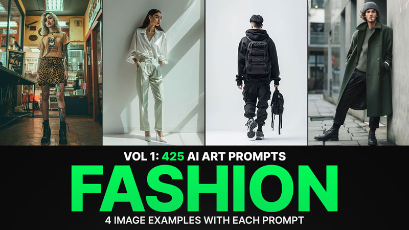 دانلود پرامپت هوش مصنوعی 425 Ai Art Prompts for Fashion